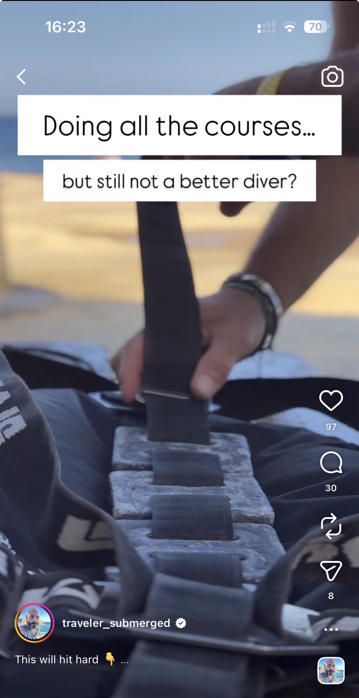 Diving reel that reached millions