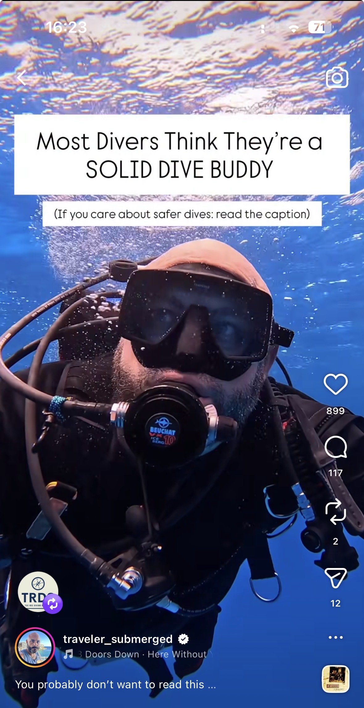 Diving reel that reached millions