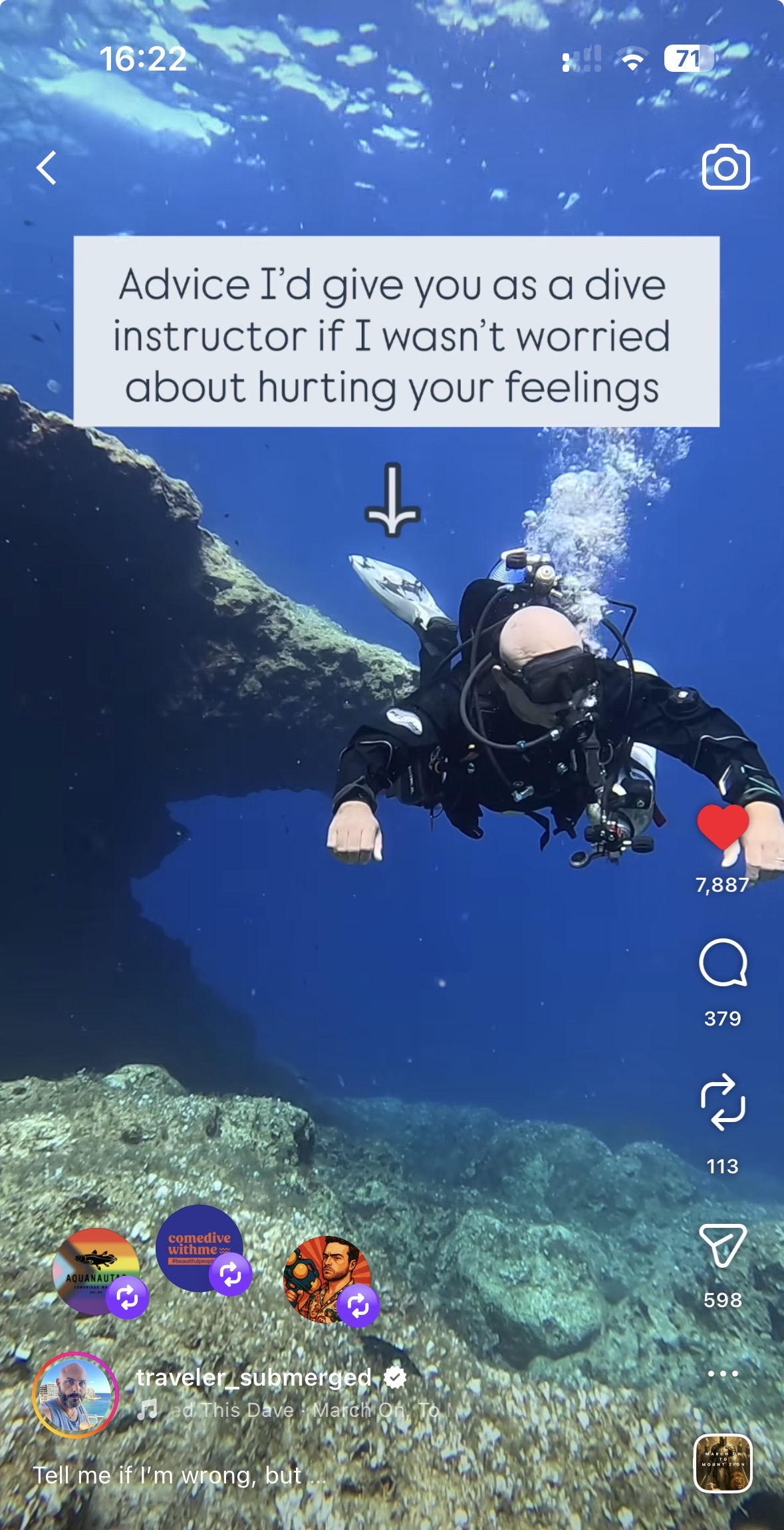 Diving reel that reached millions