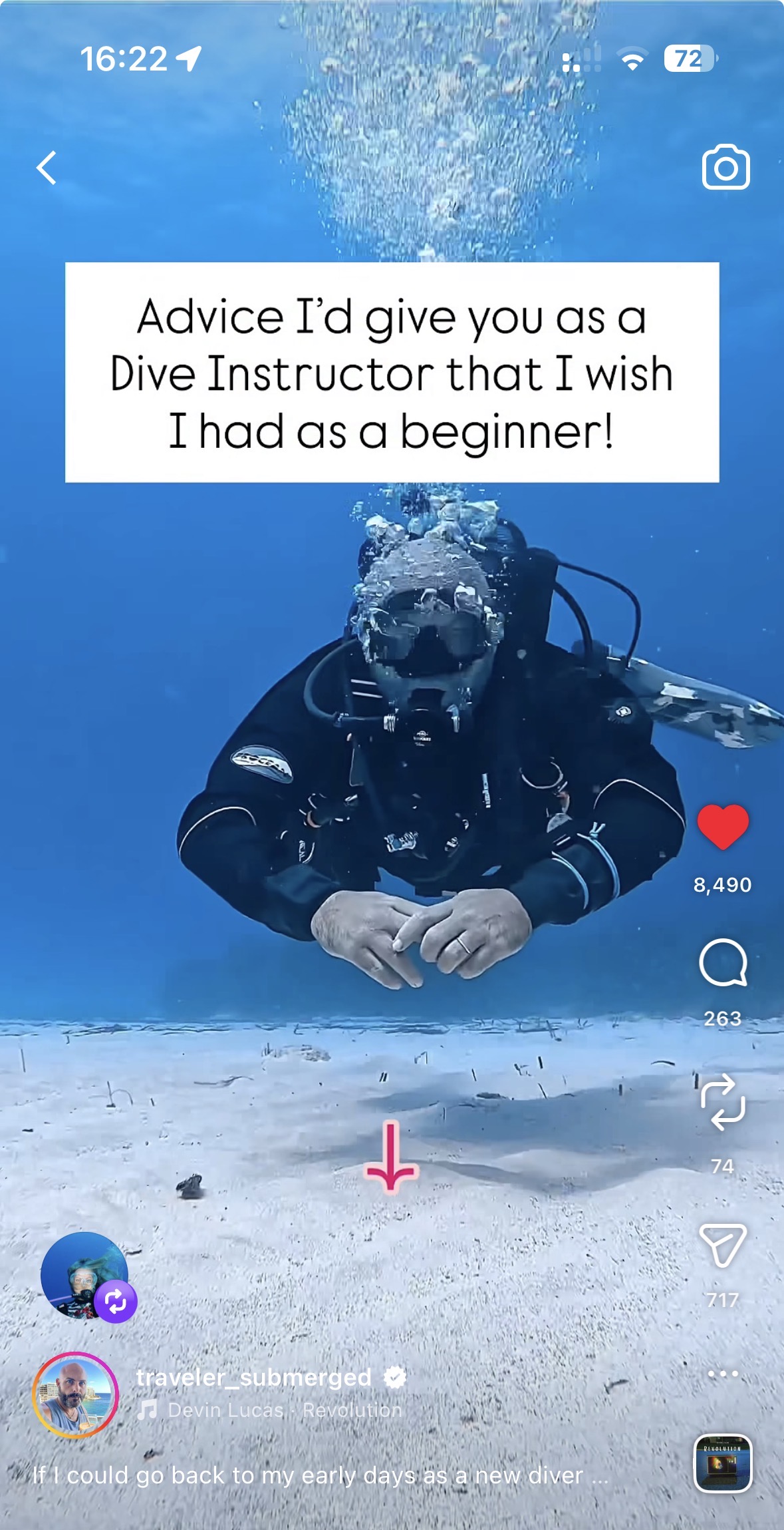 Diving reel that reached millions